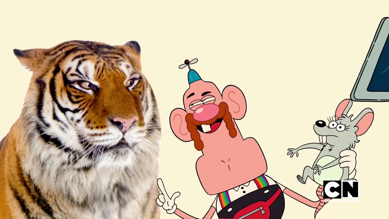 Image - GRFT, Mouse, Uncle Grandpa, and Belly Bag in Tiger and Mouse 03 ...