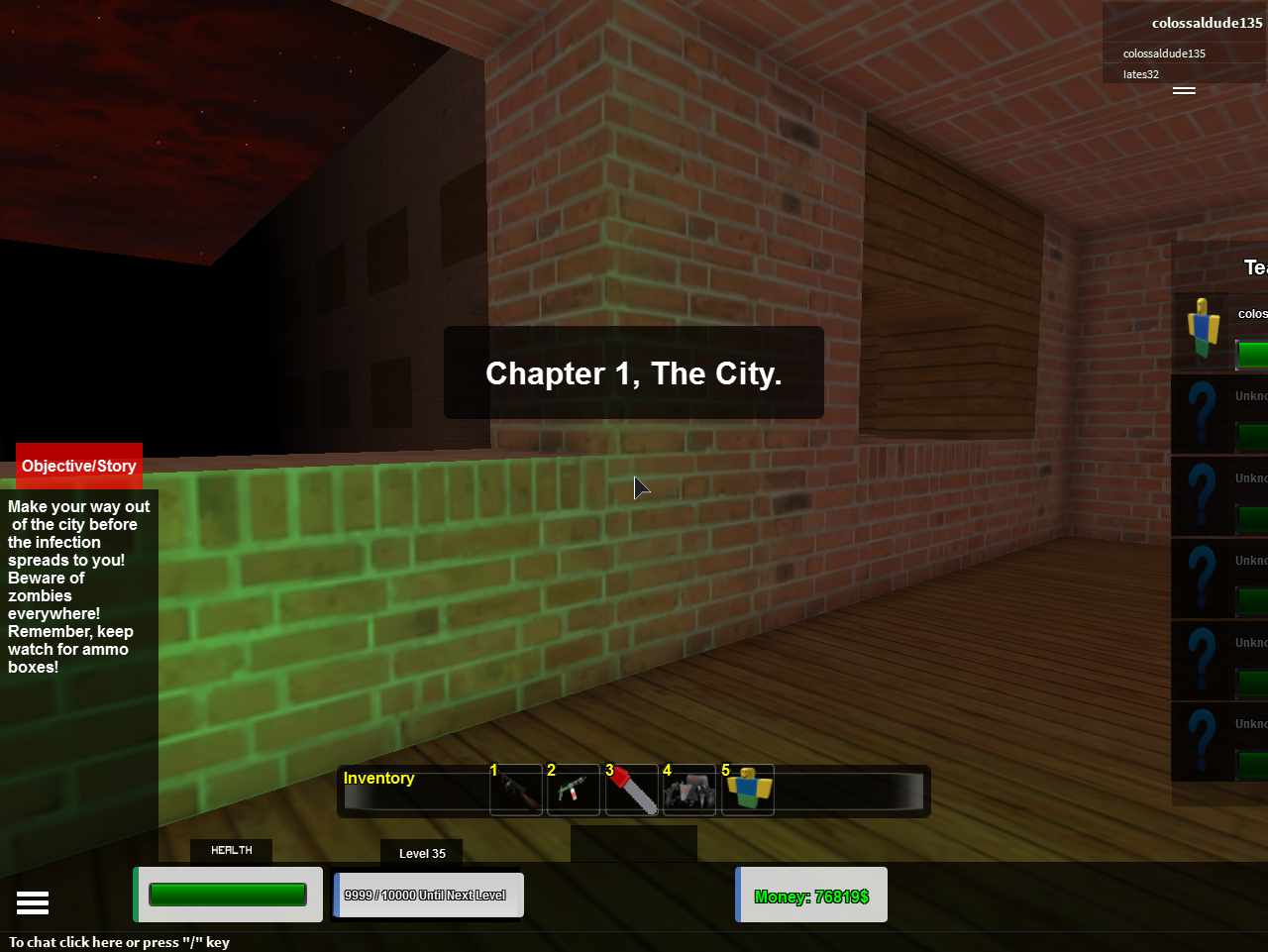 Chapter 1 The City Undead Nation Roblox Wiki Fandom - the city watch roblox