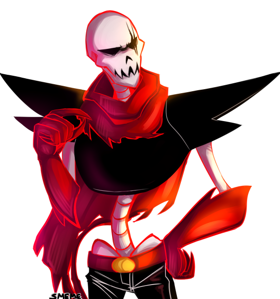 underfell papyrus lineart