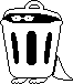 Alphys in Trashcan