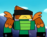 Black blindfold hawkodile