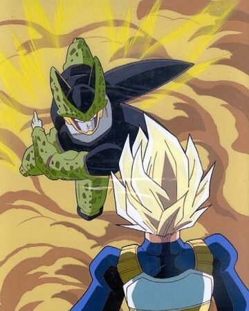 Vegeta Super Saiyan Vs Cell Super Perfect Universal Dragon