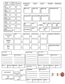 sheet character rwby d20 rpg fandom unofficial