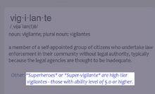 UnOrdinary VigilanteDefinition