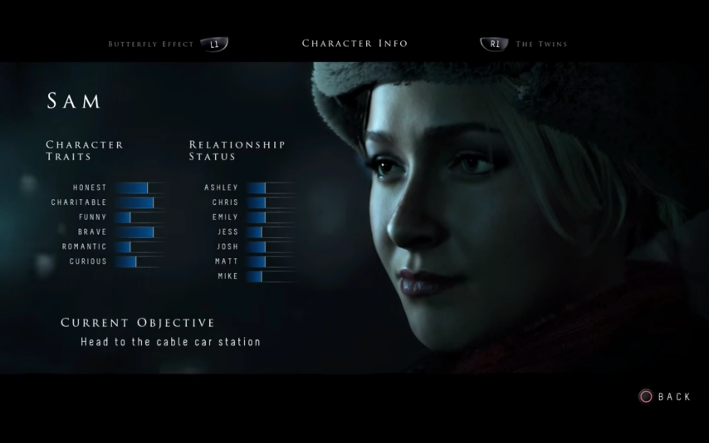 Image Sam (Original Relationship Status).png Until Dawn Wiki FANDOM powered by Wikia