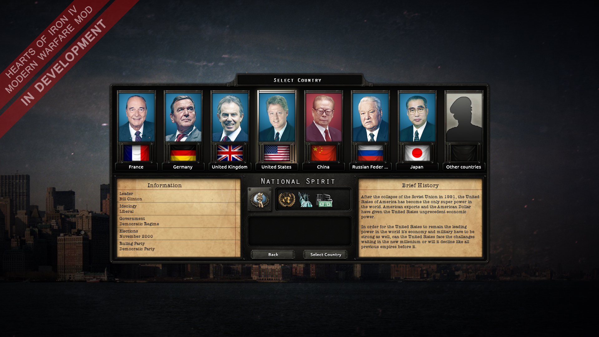 hoi4 make events for existing country