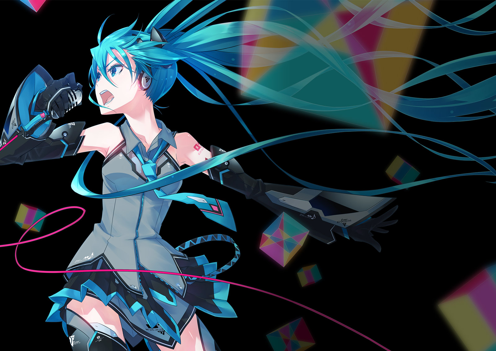 元の初音ミク 壁紙 4k 美しい花の画像