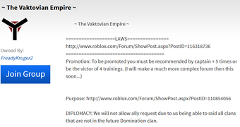 Fake Vaktovian Empires Vaktovian Empire Wiki Fandom - roblox wiki vaktovian empire