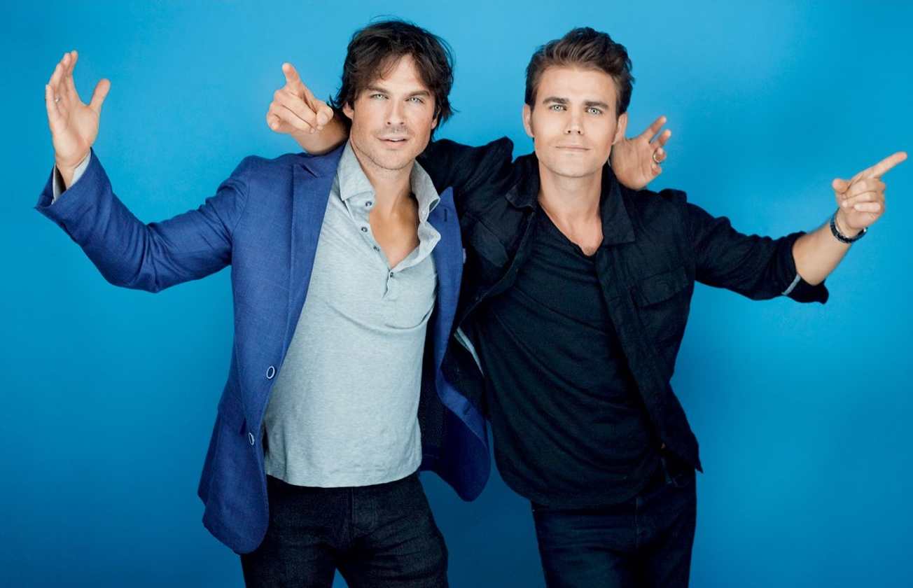 Image 2015 SDCC EW Ian Somerhalder Paul Wesley.jpg The Vampire Diaries Wiki FANDOM powered