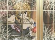 Rima and Shiki behind Spidery Windows