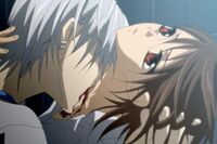 Zero drinking Yuki's Blood