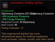 Loremasters Holding Satchel