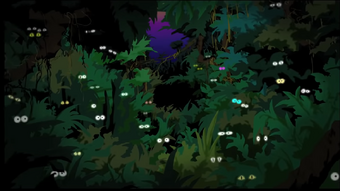 Free Vector Stock Cartoon Glowing Eyes In The Jungle Night With