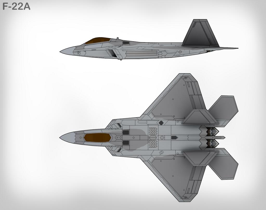 F 22 raptor чертеж