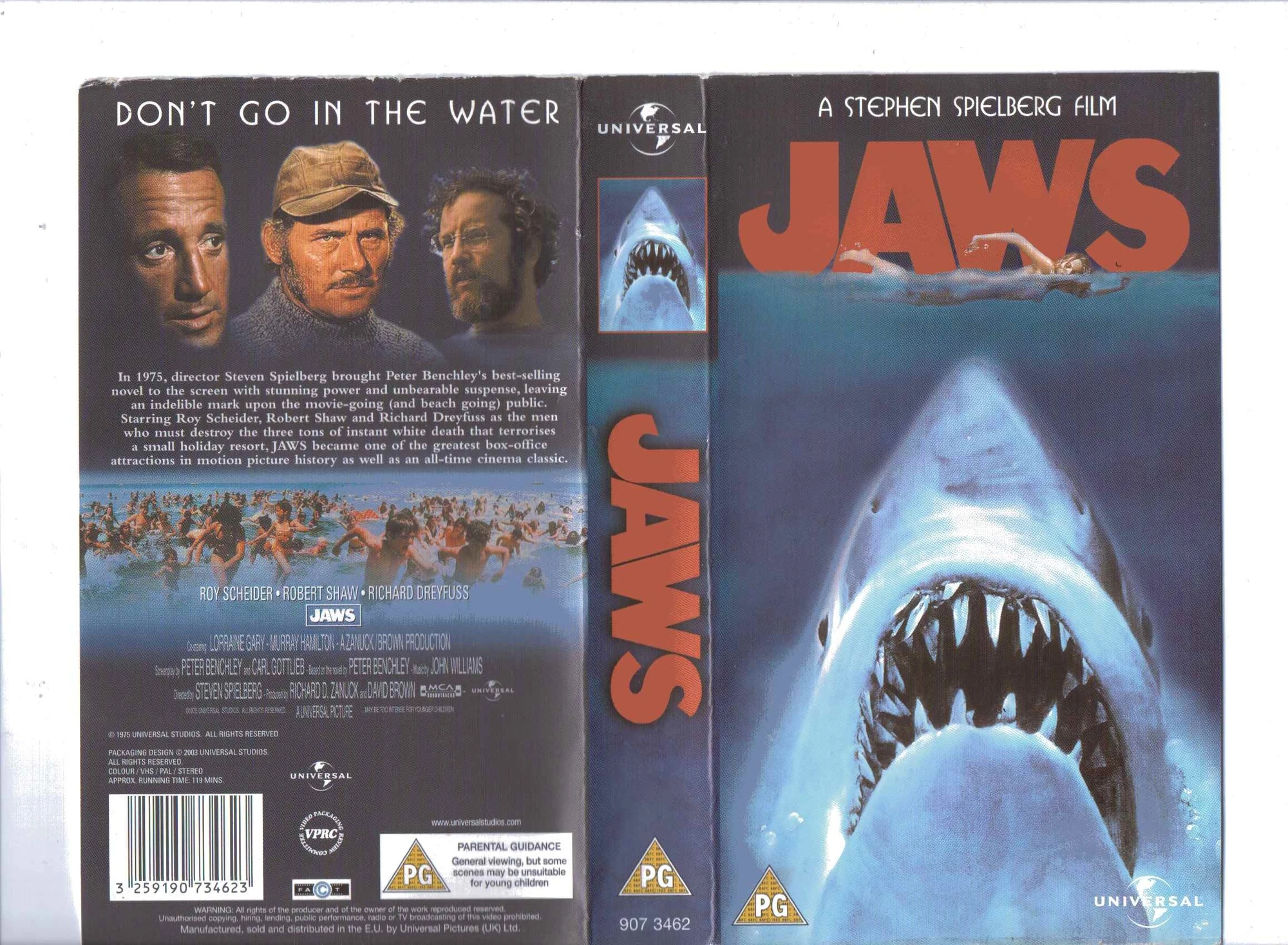 Jaws (2003, UK Retail Tape) VHS and DVD Covers Wikia Fandom