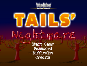 Tails' Nightmare - Main Menu