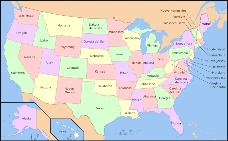 Imagen - Mapa de Estados Unidos.png | Wikijuegos | FANDOM powered by Wikia