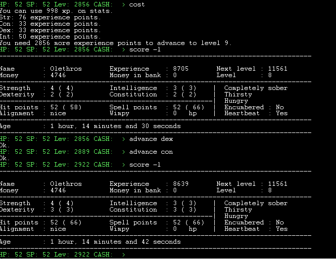 Advance stats