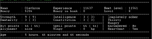 Stats over level