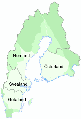 Map swedish lands