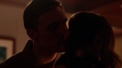 Hunter and Caitlin kiss