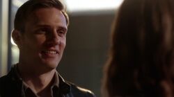 Hunter flirts with Caitlin