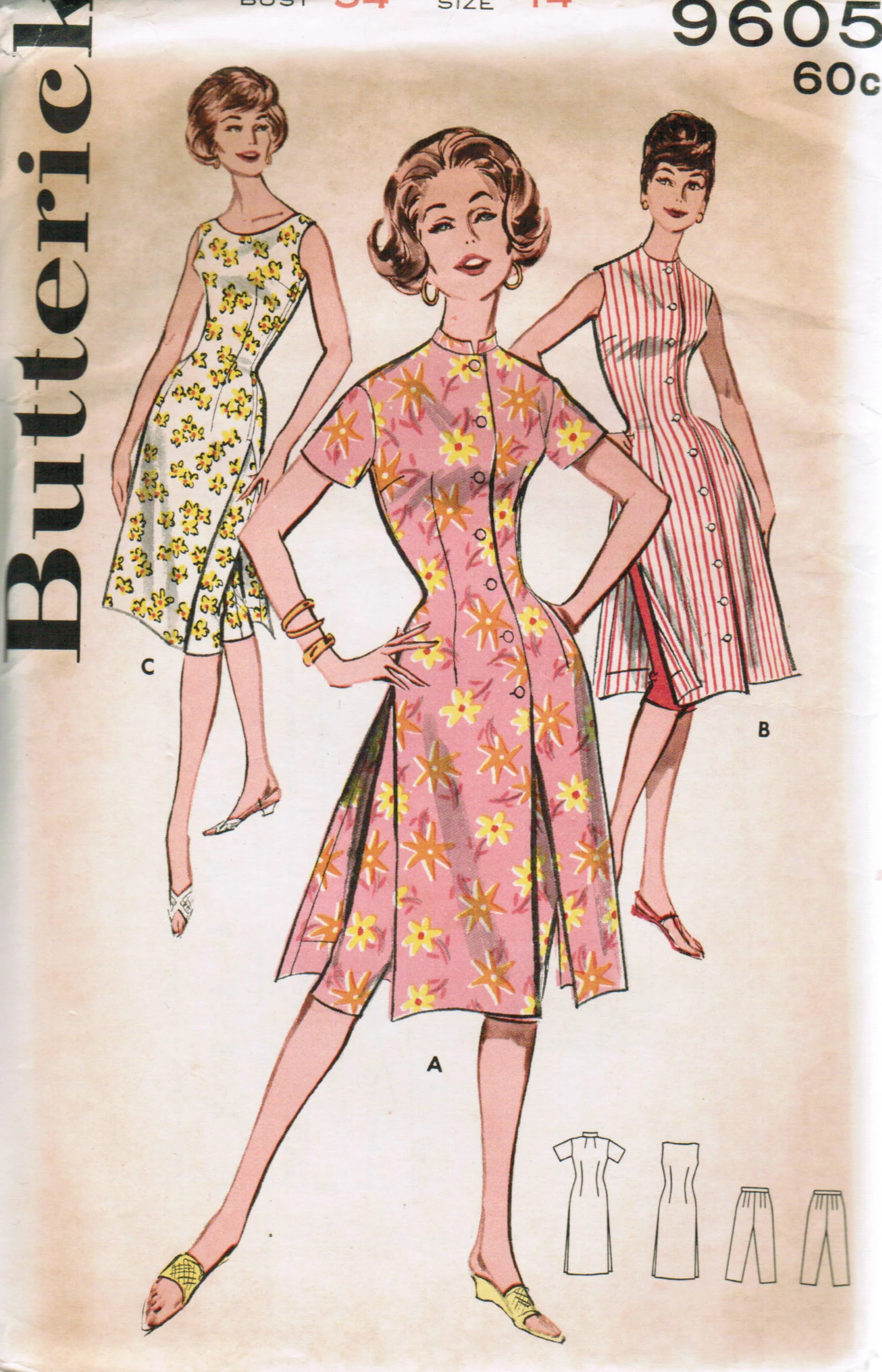 Butterick 9605 | Vintage Sewing Patterns | FANDOM powered by Wikia