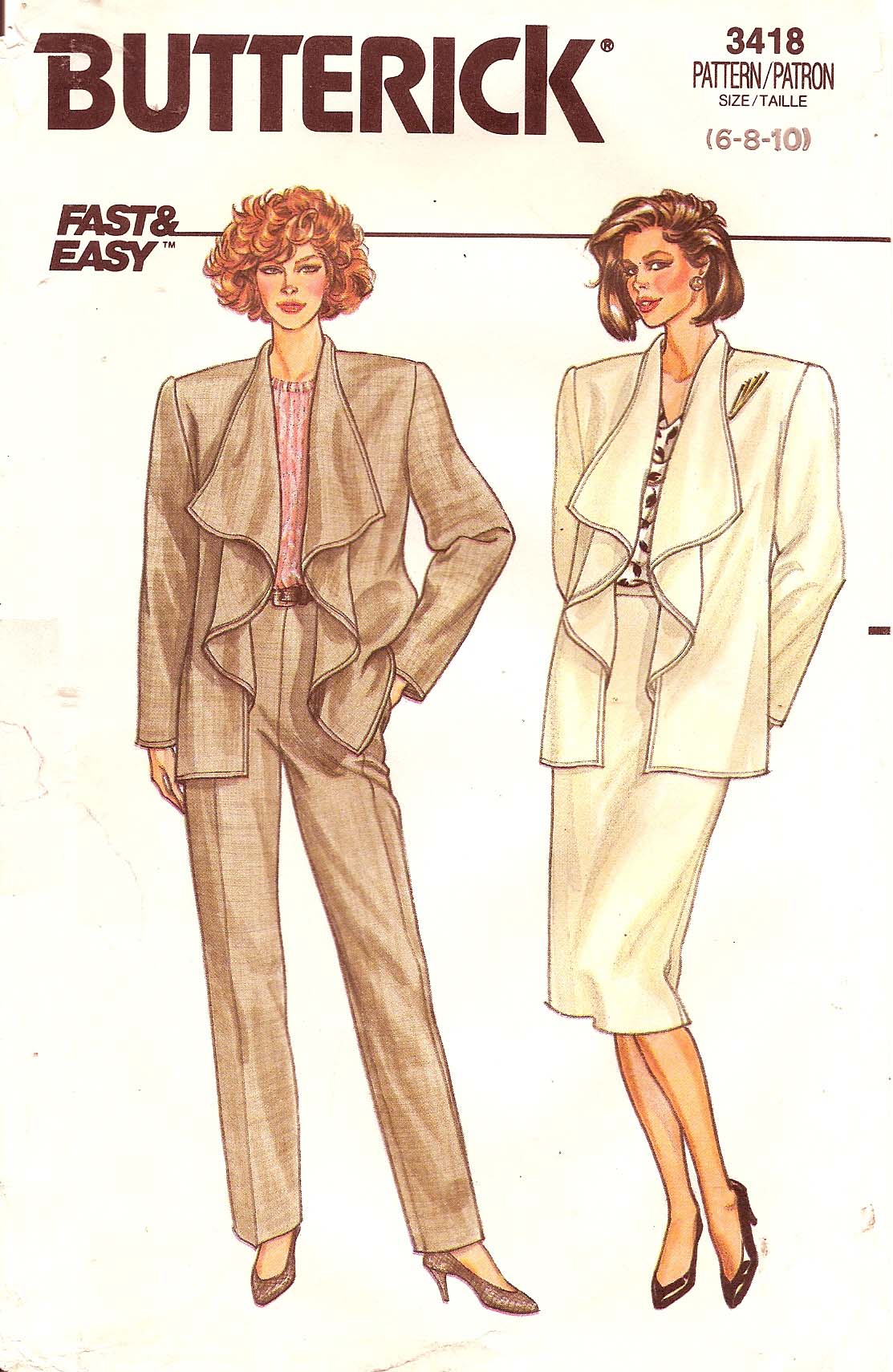 Butterick 3418 A | Vintage Sewing Patterns | FANDOM powered by Wikia