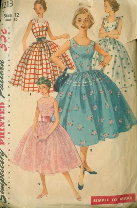 Simplicity 1213 B | Vintage Sewing Patterns | FANDOM powered by Wikia