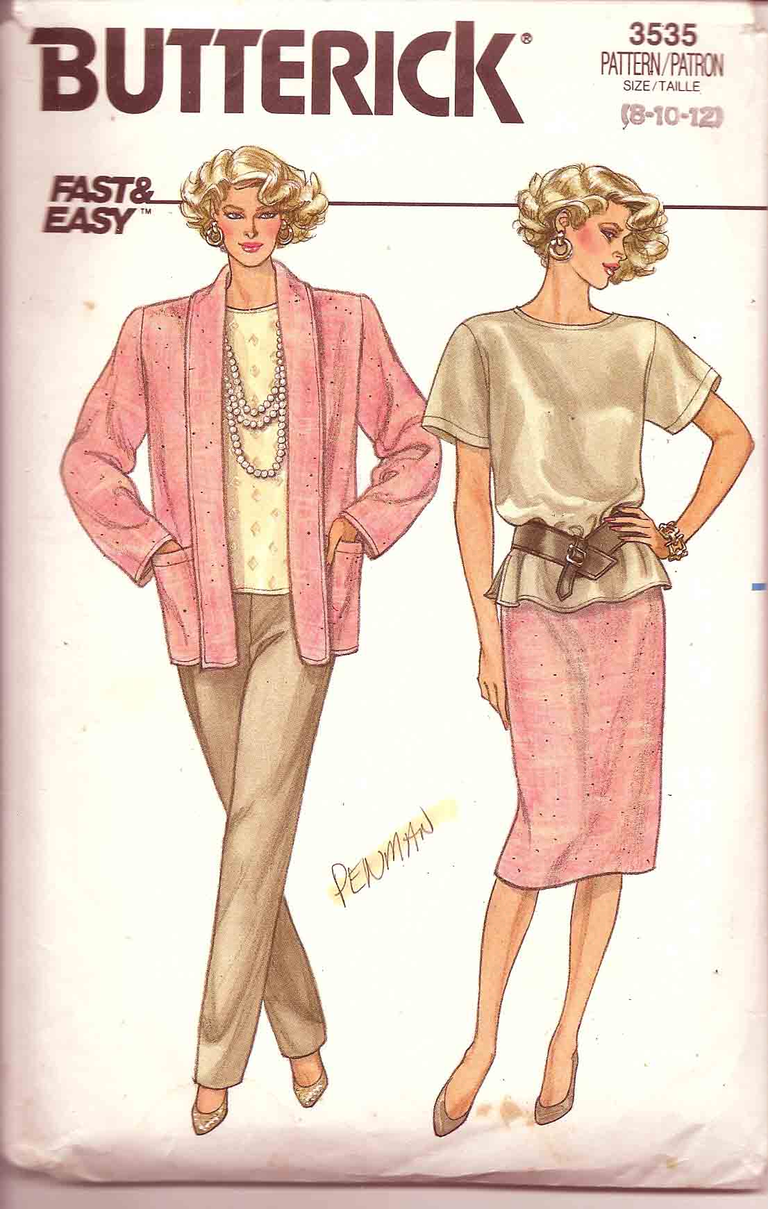 Butterick 3535 A | Vintage Sewing Patterns | FANDOM powered by Wikia