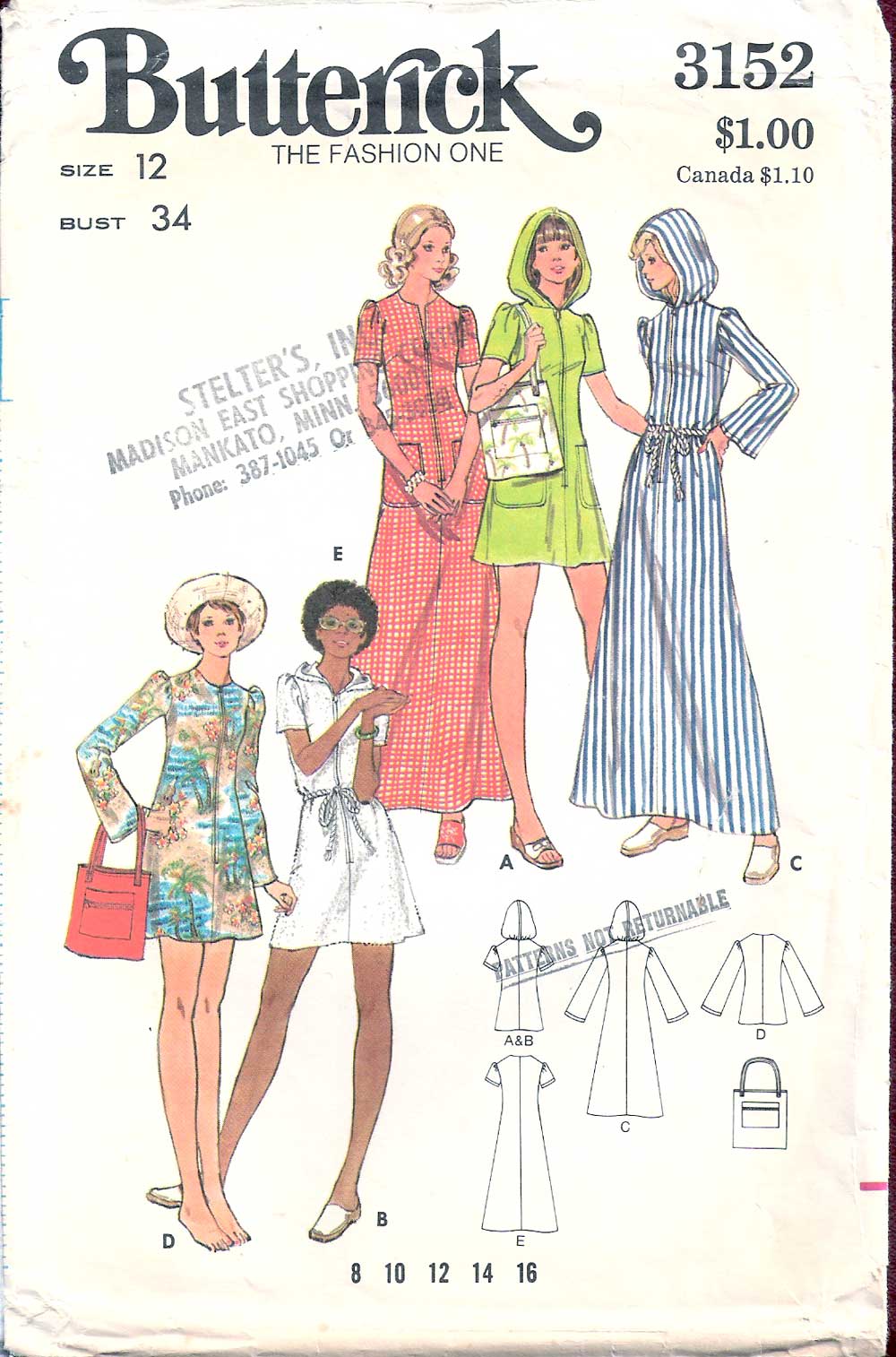 Butterick 3152 A | Vintage Sewing Patterns | FANDOM powered by Wikia