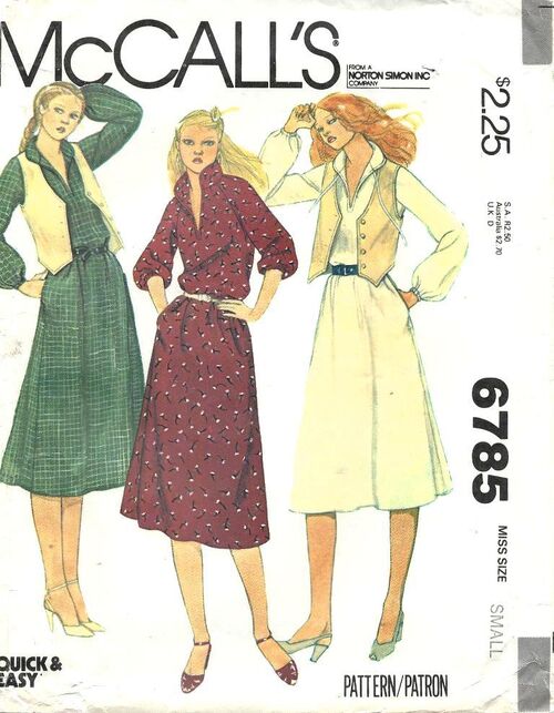 McCall's 6785 A | Vintage Sewing Patterns | FANDOM powered by Wikia