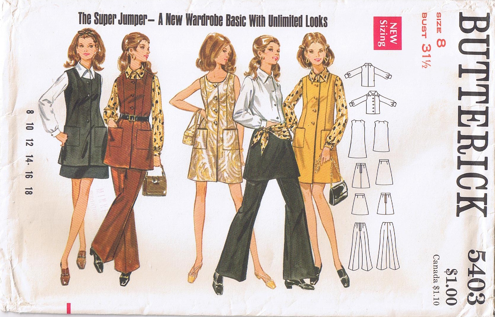 Butterick 5403 | Vintage Sewing Patterns | FANDOM powered by Wikia