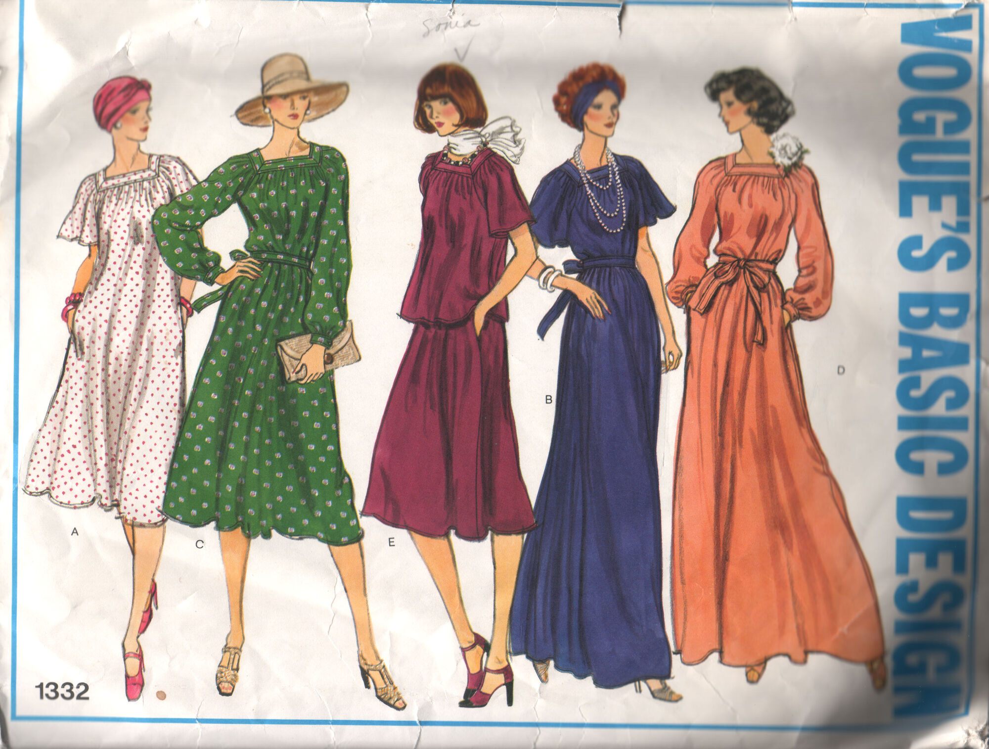 Vogue 1332 B | Vintage Sewing Patterns | FANDOM powered by Wikia