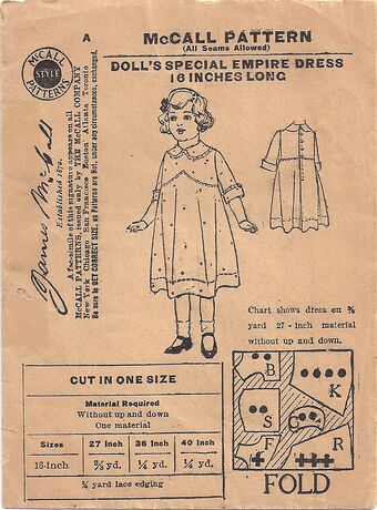 Mccall Sample Doll D Vintage Sewing Patterns Fandom
