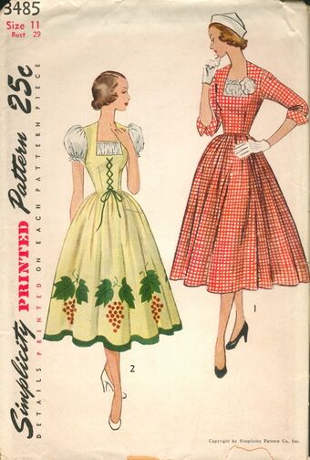 Simplicity 3485 A Vintage Sewing Patterns Fandom
