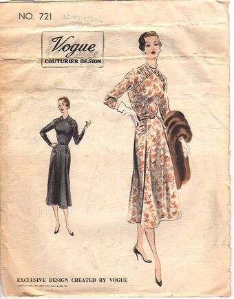Vogue 721 Vintage Sewing Patterns Fandom