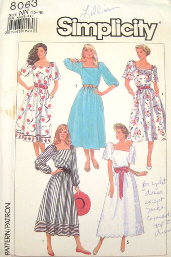Simplicity 8063 A Vintage Sewing Patterns Fandom