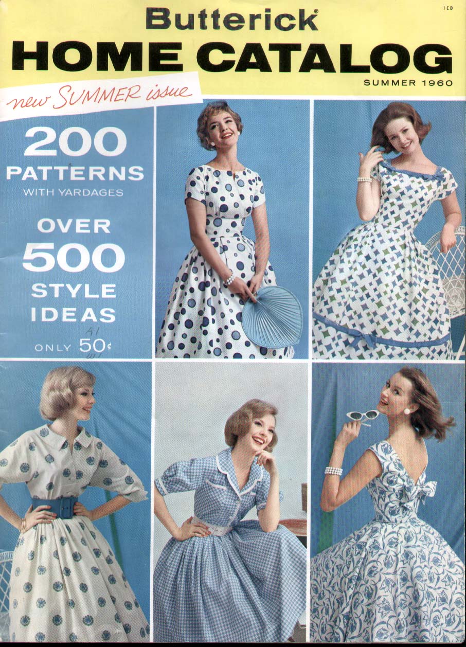 Butterick Home Catalog Summer 1960 Vintage Sewing Patterns Fandom Powered By Wikia 