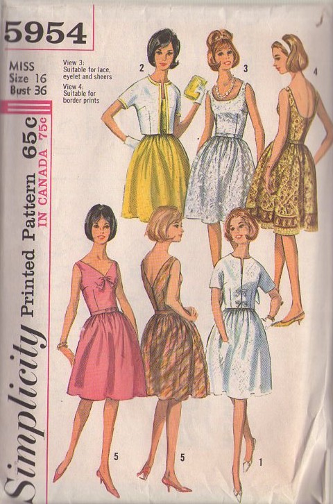 Simplicity 5954 | Vintage Sewing Patterns | FANDOM powered by Wikia