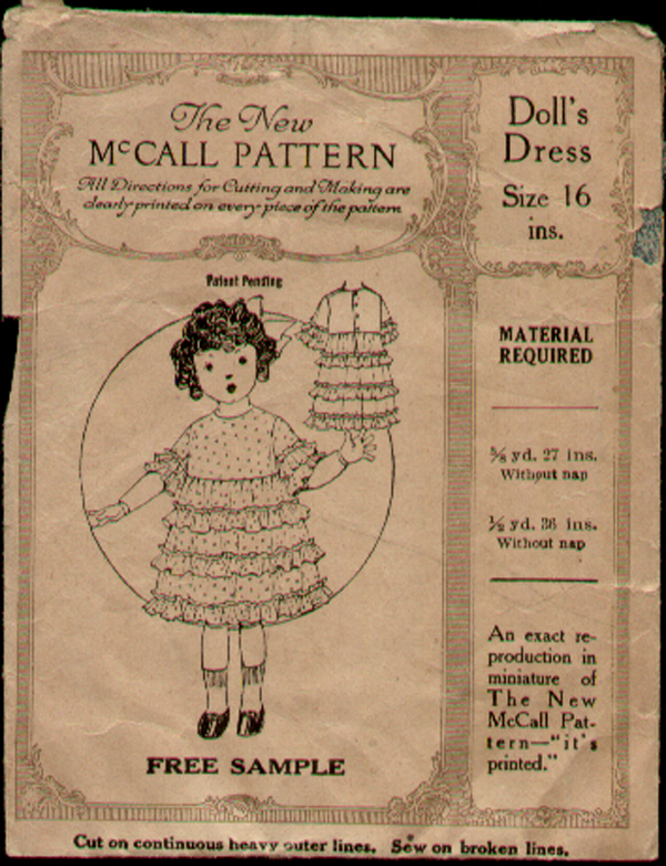 Mccall Sample Doll Vintage Sewing Patterns Fandom