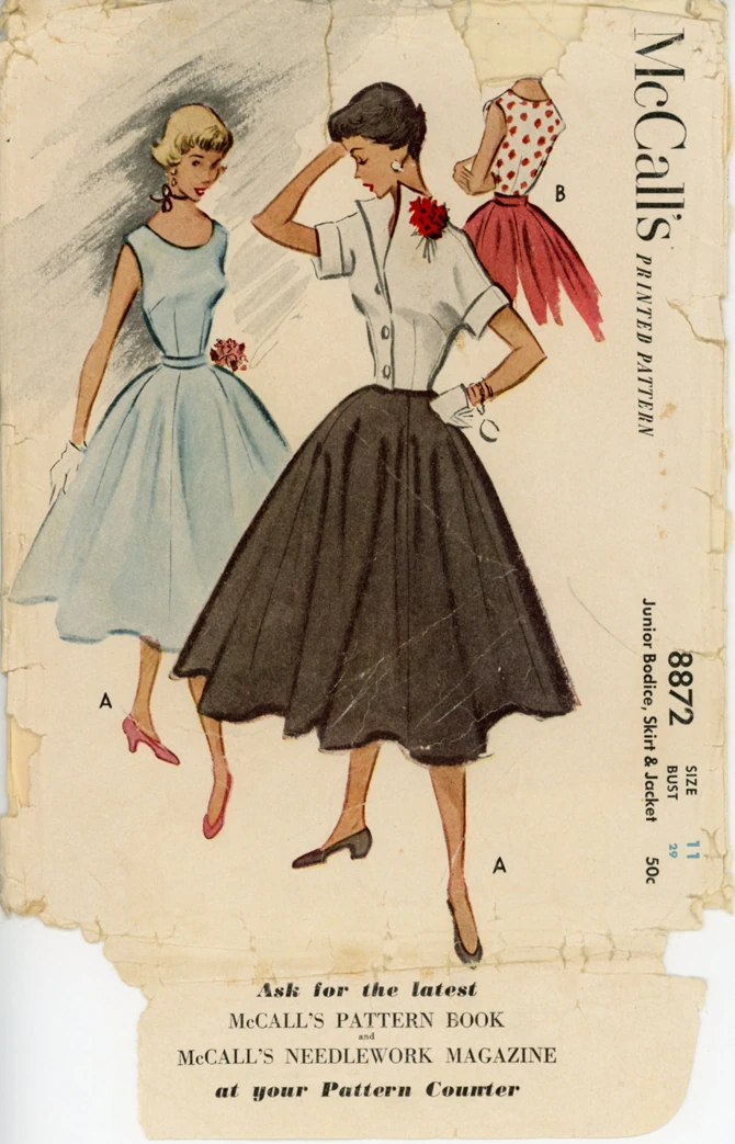 1950s Vintage McCall039s Sewing Pattern 9766 Uncut Misses Dress 1950s Vintage McCall039s Sewing Pattern 9766 Uncut Misses Dress