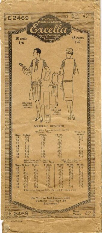 Excella E2469 Vintage Sewing Patterns Fandom