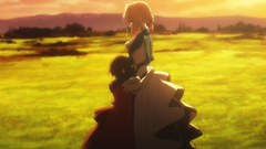 Anne and Violet hug