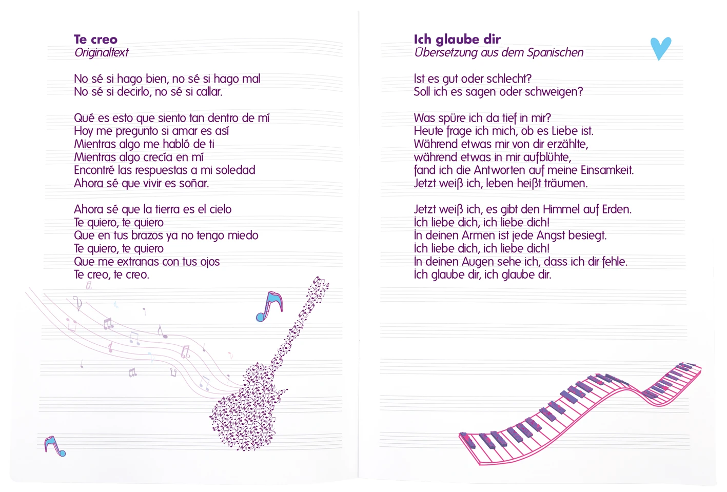 Bild - Songtext Te creo.jpg | Violetta Deutschland Wiki | FANDOM