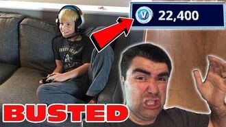 kid temper tantrum spends 200 and buys 22 400 v bucks on fortnite daddy freaks out - fortnite v bucks wiki