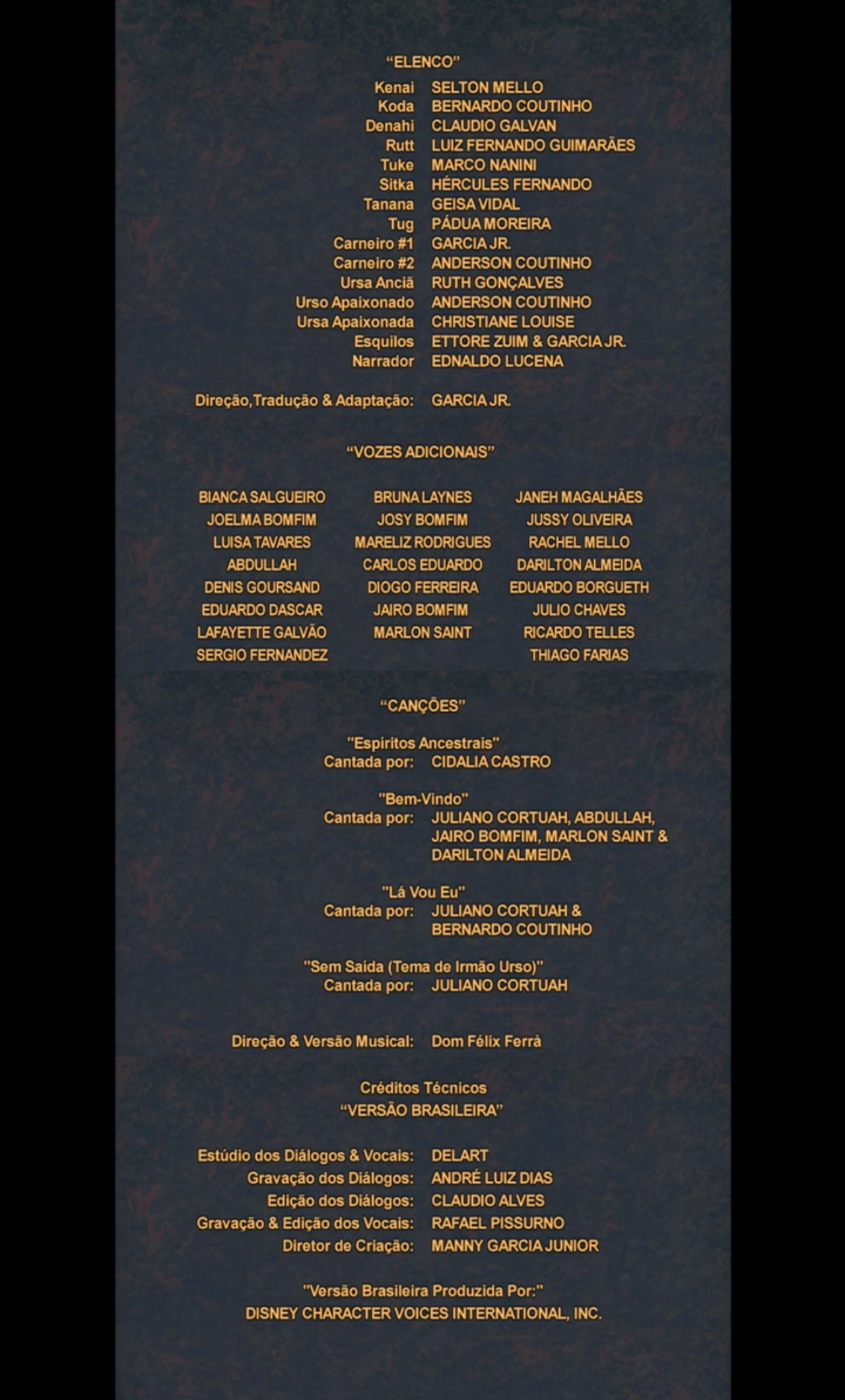 Image Brother Bear Brazilian Portuguese Credits.png Anime Voice