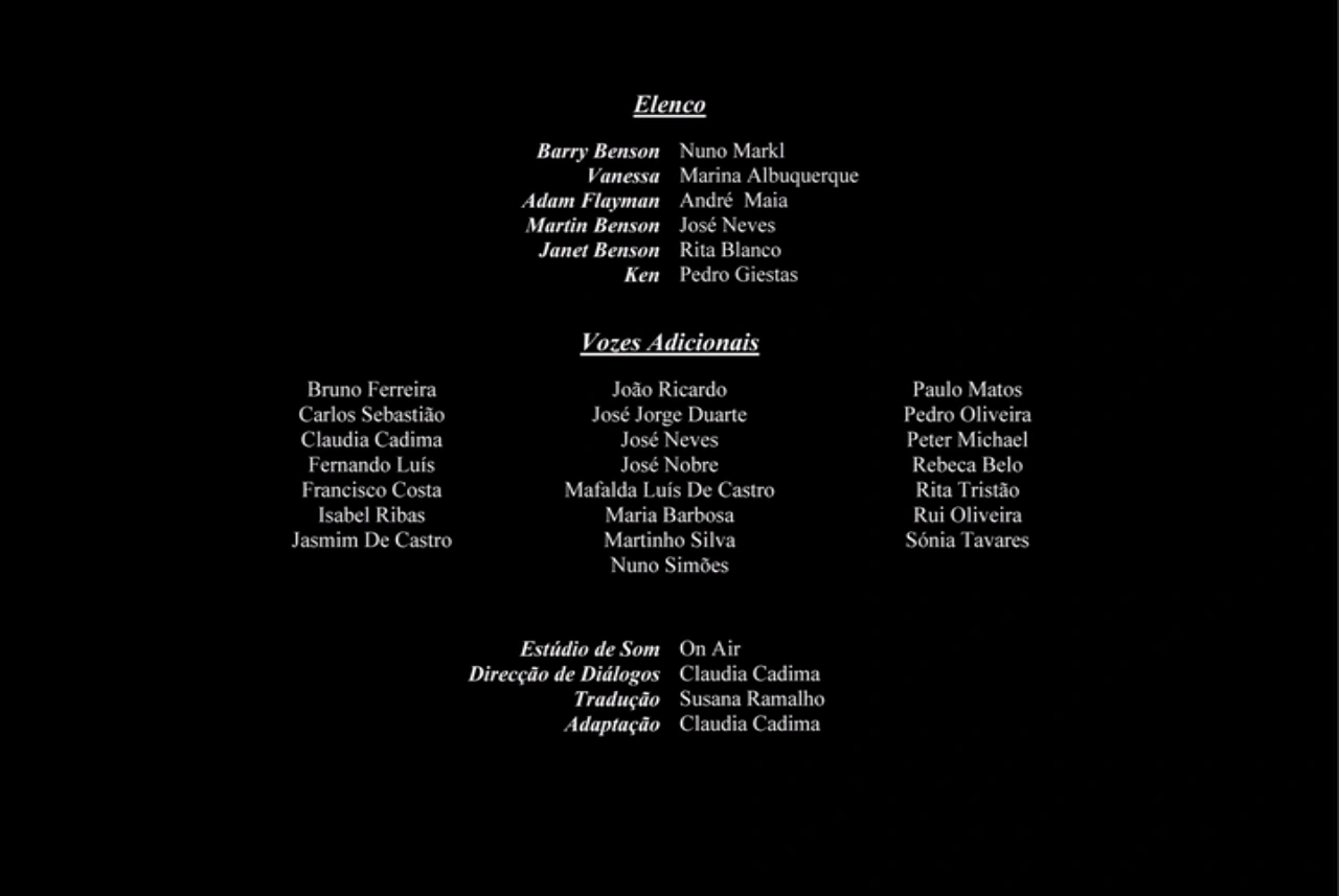 Image Bee Movie European Portuguese Credits.png Anime VoiceOver