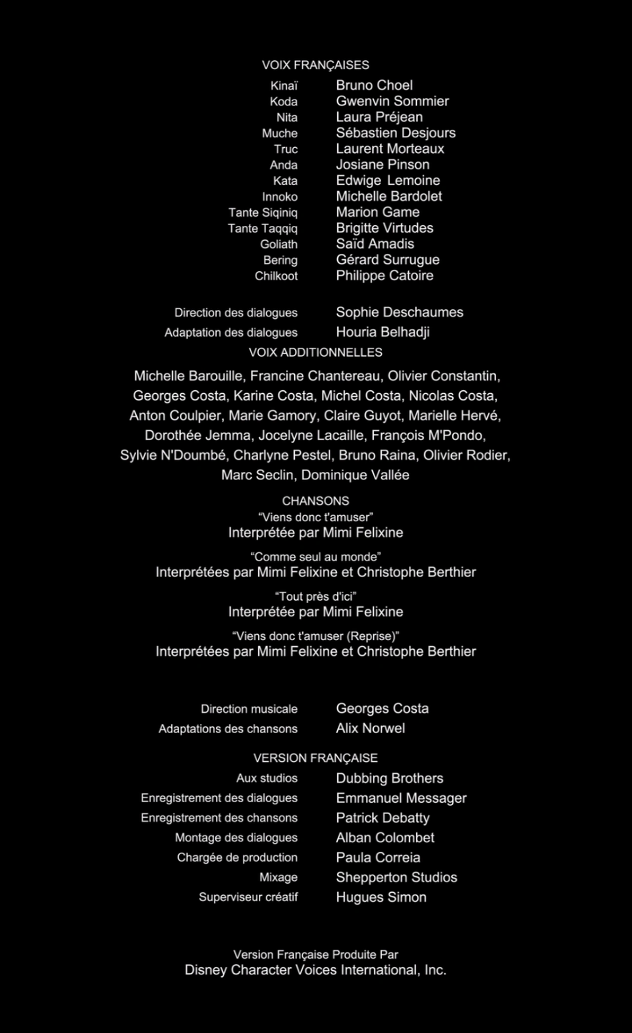 Image Brother Bear 2 French Credits.png Anime VoiceOver Wiki