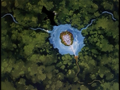 Voltron14LotorDescendsGivingUsABirdsEyeViewoftheRegionSurroundingTheCastleofLions